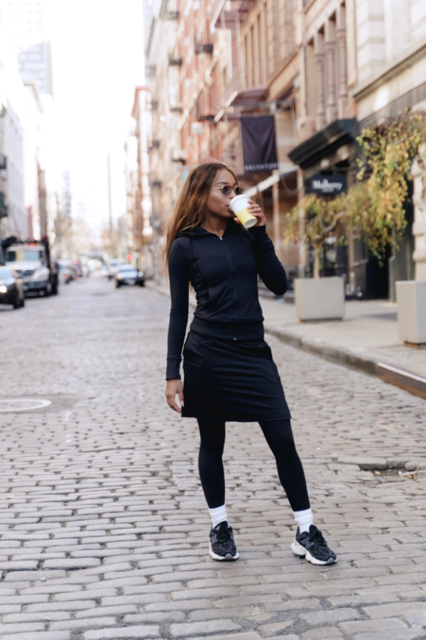 Lana Mini Pencil Sport Skirt - Black